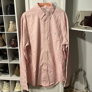 Brooks Brothers pink original polo shirt slim fit, size large